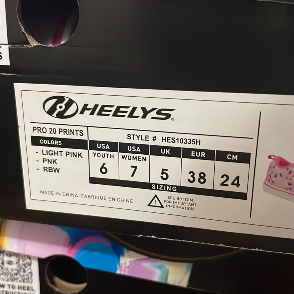 The Original Heelys Wheeled Shoe Style # HES10335H Light Pink - Picture 11 of 12
